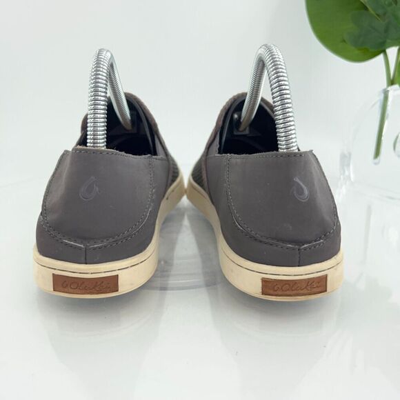 OluKai Women's Pehuea Shoe Size 7.5 Slip On Loafer Flats Gray Mesh Convertible - Picture 3 of 12